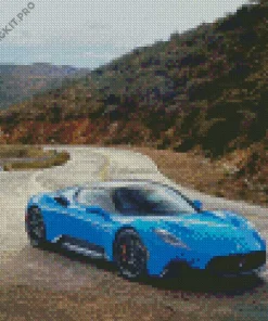 Blue Maserati Mc20 Diamond Painting