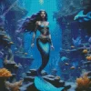 Blue Mermaid Underwater Diamond Painting