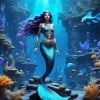 Blue Mermaid Underwater Diamond Painting