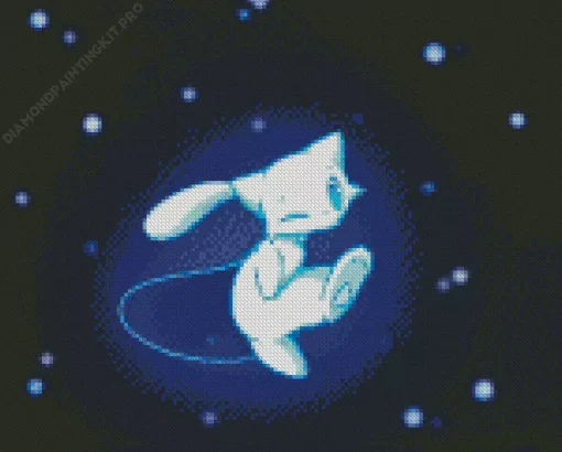Blue Mew Pokemon Diamond Painting