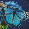 Blue Monarch Diamond Painting