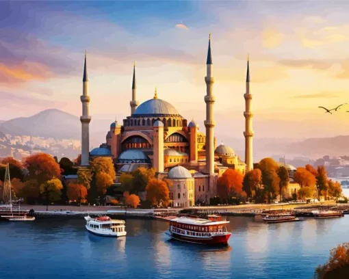 Blue Mosque Diamond Painting