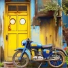 Blue Motorbike Diamond Painting