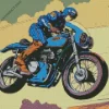 Blue Motorcycle Diamond Painting
