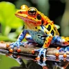 Blue Orange Frog Diamond Painting