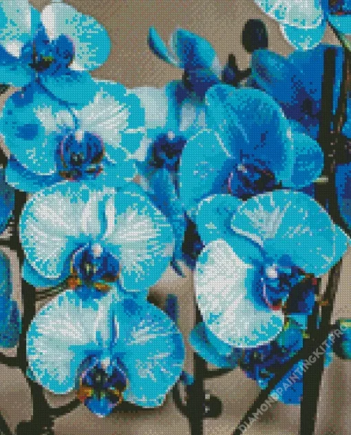 Blue Orchid Diamond Painting