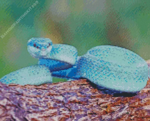 Blue Pit Viper Diamond Painting