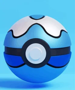 Blue Pokeball Diamond Painting