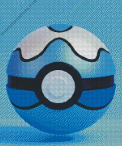 Blue Pokeball Diamond Painting
