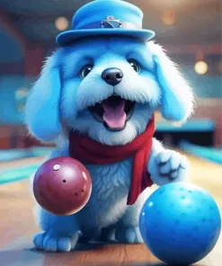 Blue Puppy Diamond Painting