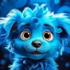 Blue Puppy Dog Diamond Painting