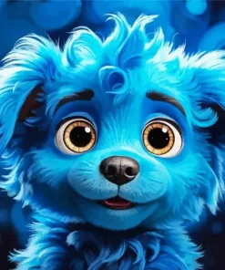 Blue Puppy Dog Diamond Painting