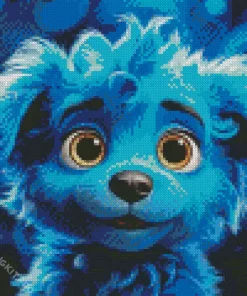 Blue Puppy Dog Diamond Painting