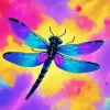 Blue Purple Dragonfly Diamond Painting