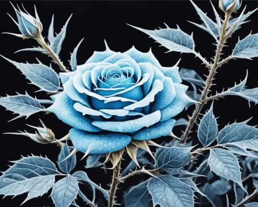 Blue Rose Diamond Painting