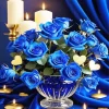Blue Rose Vase Diamond Painting