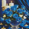 Blue Rose Vase Diamond Painting