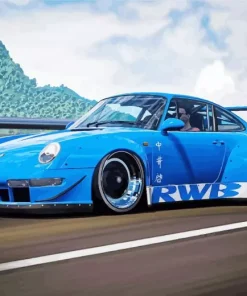 Blue Rwb Porsche Diamond Painting