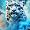 Blue Smoke Snow Leopard Diamond Painting