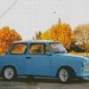 Blue Trabant Car Diamond Painting