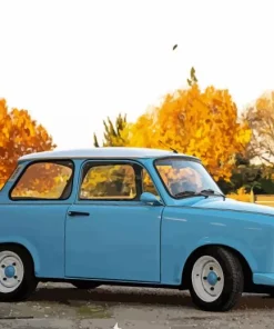 Blue Trabant Car Diamond Painting