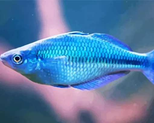 Blue Tropical Fish Diamond Painting