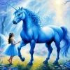 Blue Unicorn And Fairy Diamond Painting