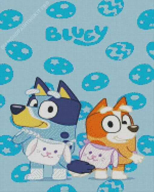 Bluey And Bingo Diamond Painting