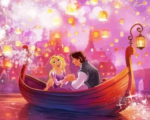 Boat From Tangled Diamond Painting