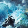 Boat In Storm Art Diamond Painting