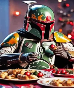 Boba Fett Christmas Diamond Painting