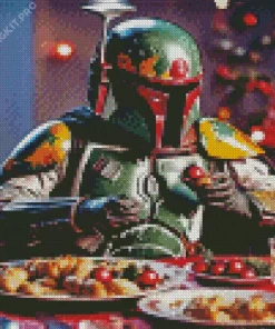 Boba Fett Christmas Diamond Painting