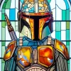 Boba Fett Stained Glass Diamond Painting