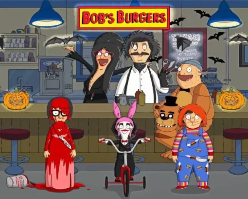 Bobs Burgers Halloween Diamond Painting