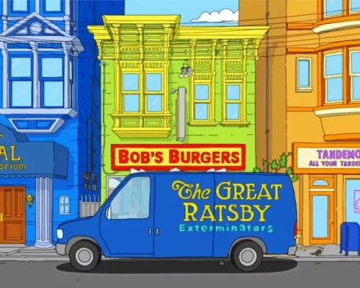 Bobs Burgers Store Front Diamond Painting