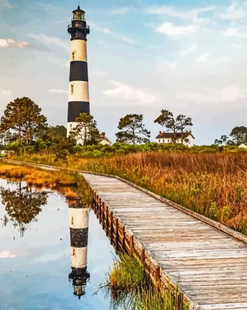 Bodie Island Lighthouse Diamond Painting