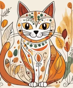 Bohemian Cat Diamond Painting