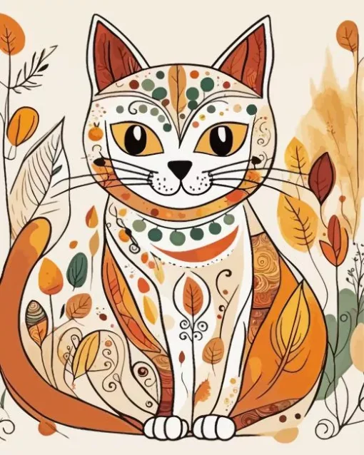 Bohemian Cat Diamond Painting
