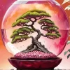 Bonsai Tree Crystal Ball Diamond Painting