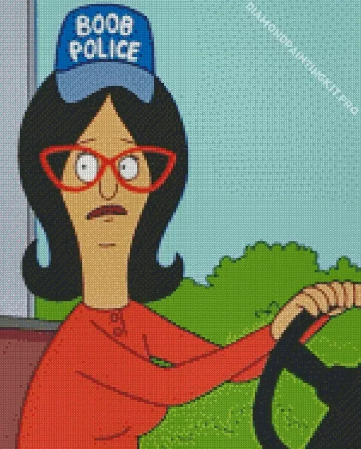 Boob Police Hat Bobs Burgers Diamond Painting