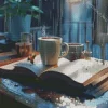 Book And Coffee Diamond Painting