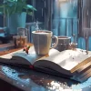 Book And Coffee Diamond Painting