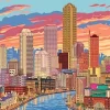 Boston Skyline Diamond Painting