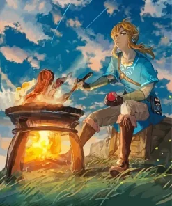 Botw Link Cooking Diamond Painting