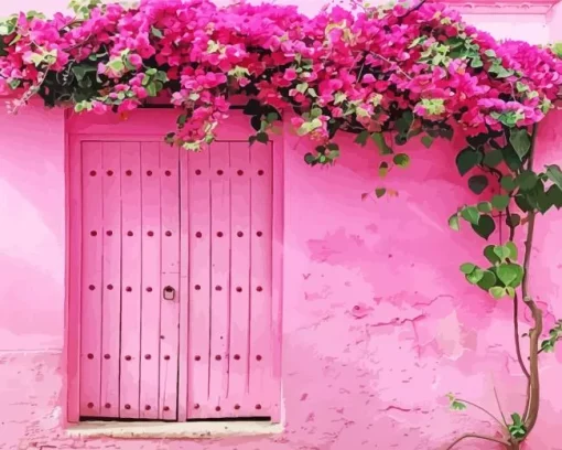 Bougainvillea Front Door Diamond Painting