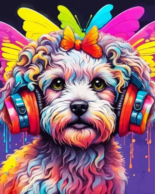 Butterfly Maltipoo Diamond Painting