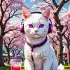 Cat Drinking Juice Diamond Painting