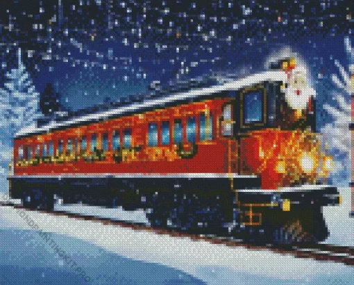 Christmas Train Diamond Painting