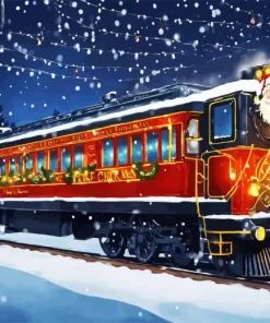 Christmas Train Diamond Painting