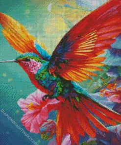 Colorful Bird Flying Diamond Painting